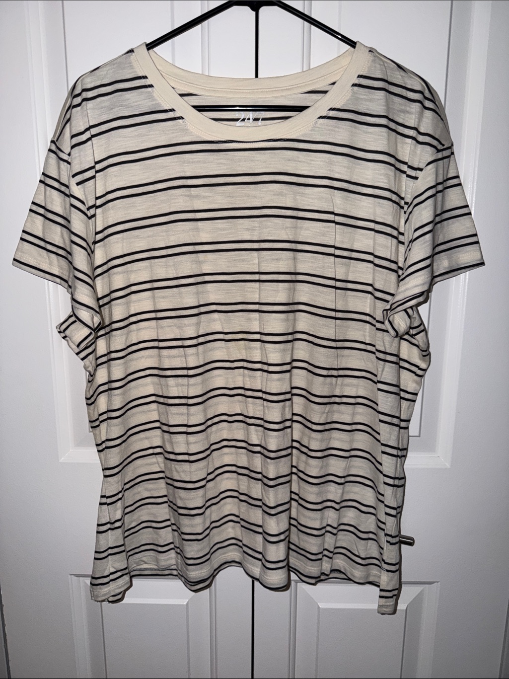Maurices Striped Tee In Cream And Black